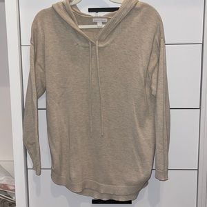 New York and Company Beige Hoodie Sweater